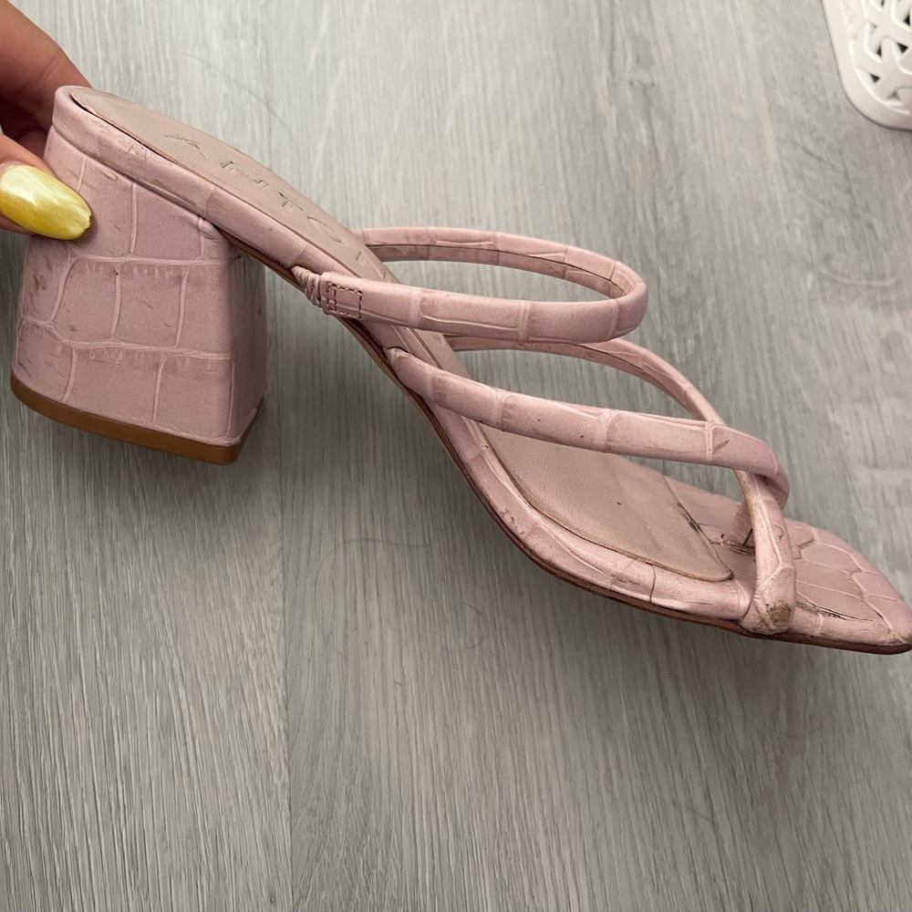 Elegant Pink Strappy Women's Heels
